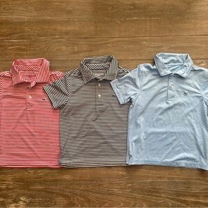 Vineyard Vines Trio: Red, Navy, and Blue Polo Shirts
